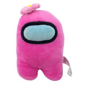 Among Us Pink Flower Plush 8" Toikido Collectible Stuffed Animal Crewmate
